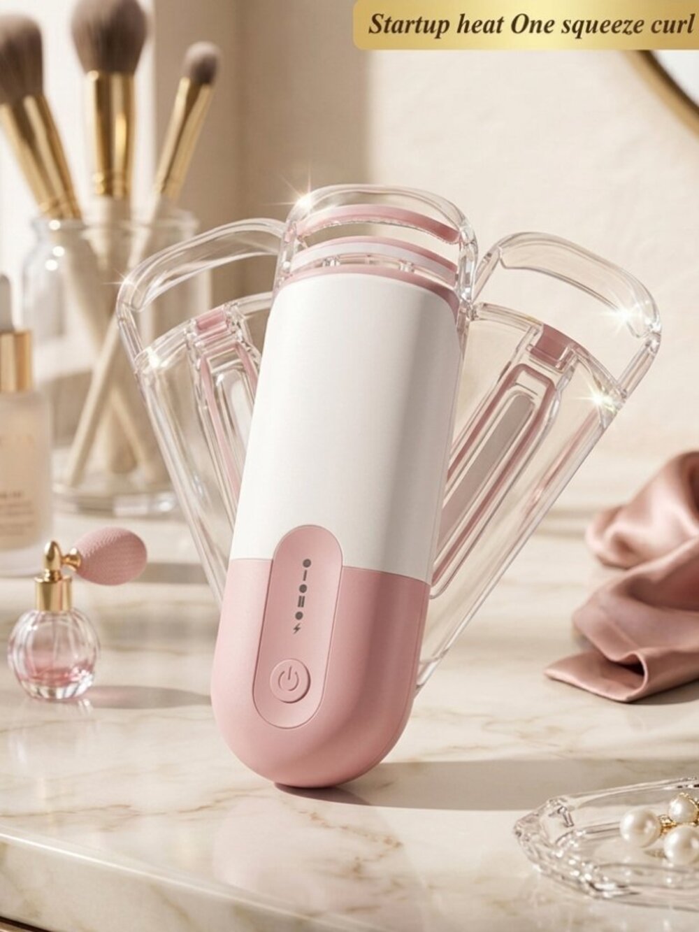 Electric Heated Eyelash Curler Set – Portable Rechargeable Lash Lifter